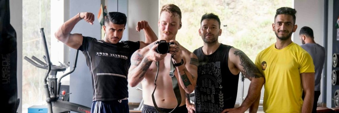 group photo of gym buddies